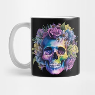 Floral Skull: Beauty and Darkness in Harmony Mug